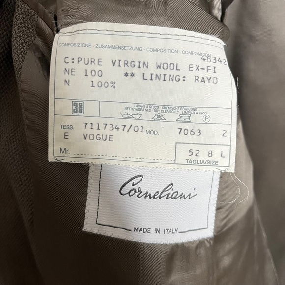 Corneliani 100% wool men’s 3 button gray tailored blazer - Picture 8 of 8